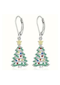 Adelia´s ADELIA ́S Damen Paar Ohrhänger, Damen, bunt, Ohrringe, Weihnachtsschmuck Ohrhänger Weihnachtsbaum keine mit Zirkonia