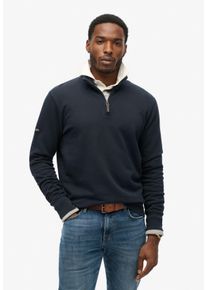 Superdry Herren Sweatshirt "CORE LOGO HENLEY", blau, modisch, Gr. XXL, unifarben, angeraute Sweatware, Obermaterial: 100% Baumwolle, Sweatshirts
