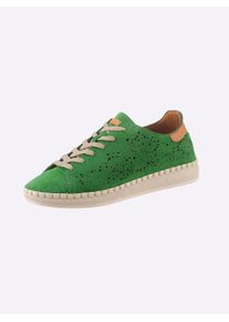 Gemini Damen Schnürschuh, Gr. 36, grün, Glattleder, sportlich, Schuhe