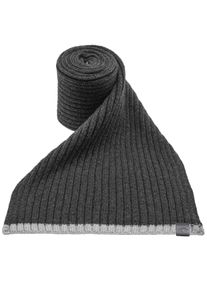 Chillouts Damen Strickschal "Gus Scarf", grau, modisch,klassisch, unifarben mit Farbeinsatz, Rippstrick, Strick, Polyester, Modetücher, Klassischer