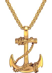 Firetti Damen Kette mit Anhänger "Schmuck Geschenk Edelstahl Halsschmuck Halskette Venezianerkette Anker", Edelstahl, L: 55cm, gold, Edelstahl,