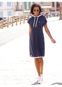 Casual Looks Damen Sweatkleid "Sweatkleid", blau, Gr. 38, unifarben, 50% Baumwolle, 50% Polyester, Kleider