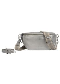 Gabor Damen Bauchtasche "Silena", silber, Polyurethan, clean, gepflegt, geprägtes Muster, unifarben, Taschen, hochwertig gewebte Gurtband und ein