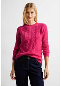 Cecil Damen Strickpullover, rosa, casual, Gr. XL, unifarben, Web, 37% Baumwolle, 34% Polyacryl, 26% Polyester, 3% Elasthan, Pullover, in Melange Optik