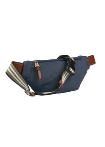 Camel Active Damen Bauchtasche "Bari", blau, Nylon, kontrastfarbene Details, Taschen, aus hochwertigem matten Nylon mit gestreiftem Gewebeband