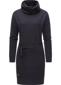 Ragwear Damen Sweatkleid "Babett Dress Intl.", blau, modisch, Gr. XL, Strick, 100% Baumwolle, Kleider, warmes Winterkleid mit breitem Rollkragen