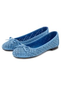 Lascana Damen Ballerina, Gr. 44, blau, Obermaterial: 100% Lederimitat. Futter: 100% Lederimitat. Decksohle: 100% Lederimitat. Laufsohle: 100%
