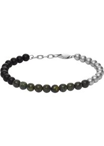 Armani Exchange Armband "Schmuck Geschenk Armschmuck Armkette Kugeln, AXG0141040", Edelstahl, bunt, Edelstahl, Armbänder, mit Achat, Serpentin