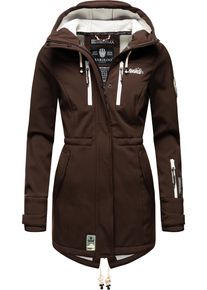 Marikoo Damen Funktionsmantel "Zimtzicke", braun, casual, Gr. XS, Oberstoff: 98% Polyester, 2% Elasthan, Futter: 100% Polyester, Ärmelfutter: 100%