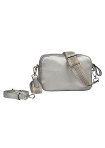Gabor Damen Handtasche "Silena", silber, Polyurethan, clean, gepflegt, geprägtes Muster, unifarben, Taschen, hochwertig gewebte Gurtband und ein