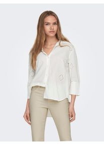 Jacqueline de Yong JDY Damen Hemdbluse "JDYTALLIE 3/4 LONG SHIRT WVN NOOS", rot, modisch, Gr. XS, unifarben, Web, Obermaterial: 100% Baumwolle, Blusen, mit