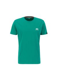 Herren T-Shirt "Alpha Industries Men - T-Shirts Basic T Small Logo", grün, Gr. M, Alpha Industries, Obermaterial: 100% Baumwolle, Shirts