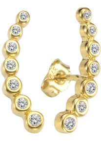 Firetti Damen Paar Ohrstecker "Schmuck Geschenk Gold 375 Ohrschmuck Ohrringe", Gelbgold 375, gold, Gelbgold 375, Ohrringe, mit Zirkonia (synth.)