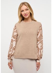 Eterna Damen Pullunder, braun, casual, Gr. XXL, 30% Kaschmir, 70% Wolle (Merino), Pullover