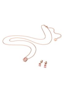 Swarovski Damen Ohrring und Ketten Set "Millenia Set, Swarovski Zirconia im Octagon-Schliff", weiß, Metall, Schmuck-Sets, mit Swarovski Kristallen