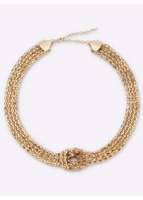 Heine Damen Collier, gold, Metall, Halsketten