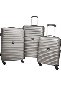 Travel Pal Trolleyset "Derry", grau, ABS, Koffer-Sets, Kofferset Reisegepäck Hartschalen-Trolley-Set mit Zahlenschloss