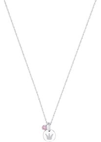 Mädchen Kette mit Anhänger "Krone-Motiv, 2038744", Silber 925 (Sterlingsilber), L: 38cm, bunt, Prinzessin Lillifee, Silber 925 (Sterlingsilber),