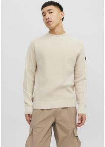 Jack & Jones JACK & JONES Herren Stehkragenpullover "JCOFILO KNIT MOCK NECK SN", gelb, modisch, Gr. S, unifarben, Strick, Obermaterial: 45% Nylon, 38% Baumwolle,