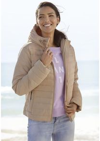 ELBSAND Steppjacke beige Gr. L (40) für Damen. Ohne Ausschnitt und Badge. Körpernah