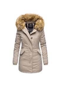 Marikoo Damen edler Wintermantel Parka mit Kunstfellkapuze Karmaa