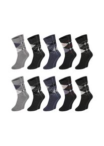 Chili Lifestyle Karo Socken 10 Paar Baumwolle Weichbund Damen Herren