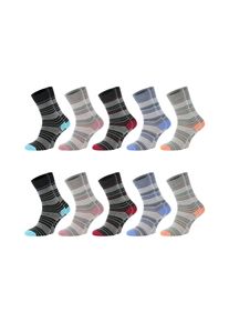 Chili Lifestyle Damen Socken Streifen 10 Paar Baumwolle Weichbund