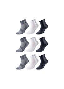 Chili Lifestyle Quarter Socken FITNESS AirGrip 9 Paar Baumwolle Weichbund