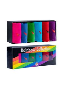 Chili Lifestyle Rainbow Geschenkbox 6 Paar Socken Baumwolle Weichbund