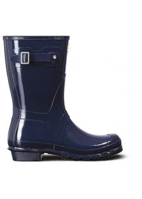 Gummistiefel Hunter Boots Original Short Gloss Damen (Gr 38 |blau |wasserdicht)