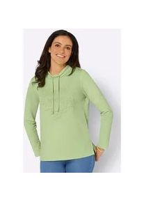 Langarmshirt Inspirationen ""Sweatshirt"", Damen, Gr. 44, grün (pistazie), 50% Baumwolle, 50% Polyester, unifarben, Langarm, Shirts