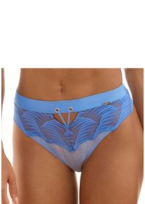 Lascana String 'Marla' blau Gr. 36/38 für Damen. Mit Bänder, Ösen, Spitze. Körpernah
