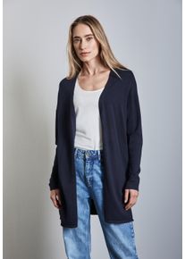 Street One Damen Strickjacke, blau, casual, Gr. 44, unifarben, Stoff, 70% Viskose, 30% Nylon, Strickjacken, aus softer Viskose