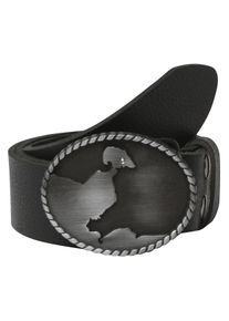 Damen Ledergürtel, schwarz, casual,modisch, Gr. 90, RETTUNGSRING BY SHOWROOM 019, unifarben, Leder, Gürtel, Schließe »Burg auf Fehmarn Schwarz
