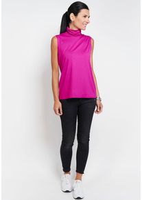 Seidel Moden Damen Tanktop, pink, casual, Gr. 42, unifarben, Jersey, Obermaterial: 95% Viskose, 5% Elasthan, Tops, mit Rollkragen MADE IN GERMANY