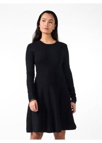 Y.A.S Damen Strickkleid "YASBECCO LS KNIT DRESS S. NOOS", schwarz, modisch, Gr. S, unifarben, Jersey, Obermaterial: 65% Viskose, 35% Nylon, Kleider,