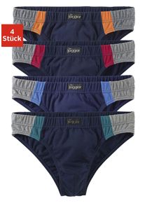 Le Jogger Herren Slip, Gr. 3, blau, Jersey, Obermaterial: 95% Baumwolle, 5% Elasthan, Unterhosen, optimale Passform durch Baumwoll-Stretch