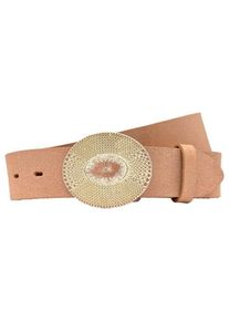 Damen Ledergürtel, beige, casual, Gr. 105, RETTUNGSRING BY SHOWROOM 019, Rindsleder, Gürtel