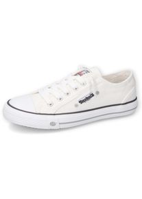 Damen Slip-On Sneaker, Dockers by Gerli, Gr. 41, weiß, Textil, sportlich, Schuhe, Sneaker, Schlupfschuh, Freizeitschuh mit elastischer Zierschnürung