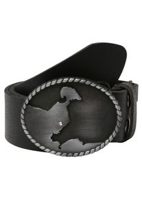 Damen Ledergürtel, schwarz, casual,modisch, Gr. 80, RETTUNGSRING BY SHOWROOM 019, unifarben, Leder, Gürtel, Schließe »Grömitz Schwarz Satiniert Mit