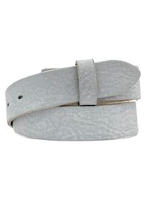 Damen Ledergürtel, grau, casual, Gr. 80, RETTUNGSRING BY SHOWROOM 019, Rindsleder, Gürtel