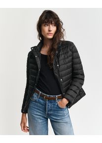 Gant Damen Steppjacke "LIGHT DOWN JACKET", schwarz, casual, Gr. S, Web, Obermaterial: 100% Polyester, Jacken, Wasserabweisend, leichte Steppjacke,