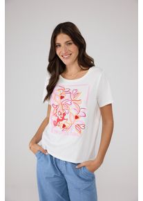 LIEBLINGSSTÜCK LIEBLINGSSTÜCK Damen Rundhalsshirt "ClairyL", weiß, modisch, Gr. 4XL, unifarben, bedruckt, Single Jersey, Obermaterial: 100% Baumwolle, Shirts, mit