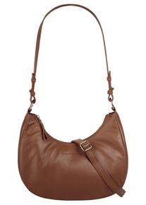 Bruno Banani Damen Umhängetasche, braun, Leder, unifarben, leicht glänzend, Taschen, echt Leder