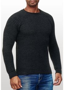 Rusty Neal Herren Strickpullover, grau, casual, Gr. S, unifarben, 70% Polyacryl, 30% Baumwolle, Pullover, in modischem Grobstrick-Design