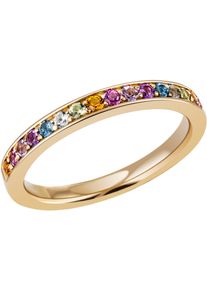 Firetti Damen Fingerring "Schmuck Geschenk Silber 925 Silberring Ring Regenbogen", 56, Silber 925 (Sterlingsilber), 2,7mm, bunt, Silber 925