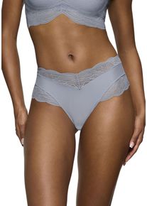 Triumph Damen Slip "Lift Smart Bandeau Maxi EX", Gr. XL, blau, Microfaser, Spitze, Obermaterial: 84% Polyamid, 16% Elasthan. Spitze: 90% Polyamid,