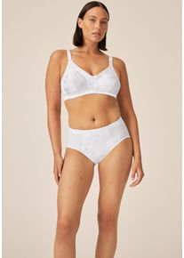 Naturana Damen Minimizer-BH, Gr. 90, weiß, Microtouch, Obermaterial: 90% Polyamid, 10% Elasthan, unifarben, Jacquardmuster, geblümt, klassisch, BHs,
