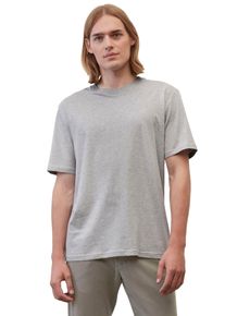Marc O'Polo MARC O'POLO Herren T-Shirt, grau, Basic, Gr. XXL, Jersey, Obermaterial: 100% Baumwolle, Shirts, Logo-T-Shirt aus Bio-Baumwolle