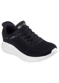 Skechers Damen Slip-On Sneaker "BOBS SQUAD CHAOS-CURRENT MUSE", Gr. 36, schwarz, Textil, casual, Schuhe, Slipper, Freizeitschuh in veganer
